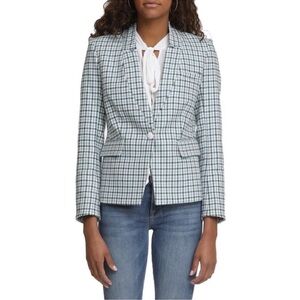 Veronica Beard - Farley Dickey Blazer- Turquoise Houndstooth - 4